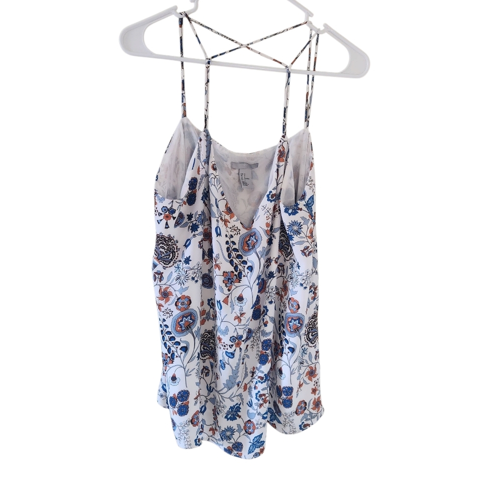 H & M Floral Spaghetti Strap Top